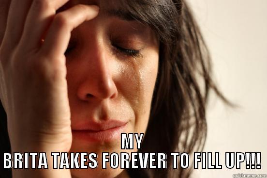  MY BRITA TAKES FOREVER TO FILL UP!!! First World Problems