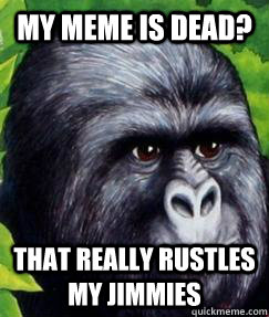 My meme is dead? That really rustles my jimmies  