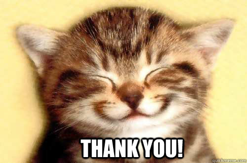 Thank you!  