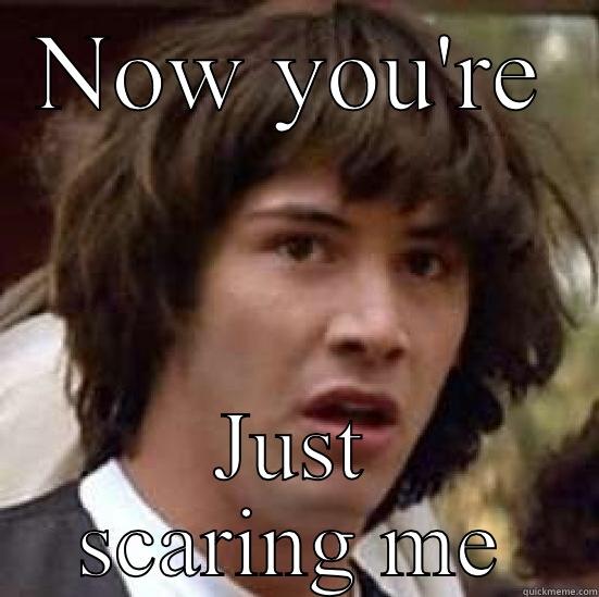 NOW YOU'RE JUST SCARING ME conspiracy keanu