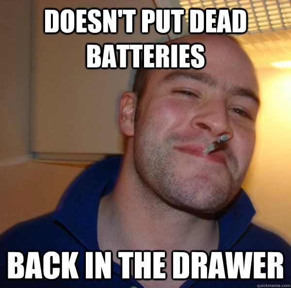 Doesn't put dead batteries back in the drawer - Doesn't put dead batteries back in the drawer  Misc