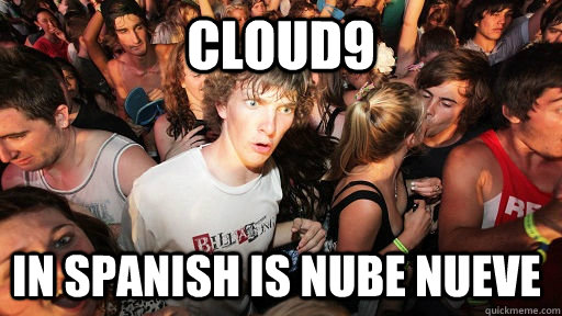 Cloud9 in spanish is nube nueve  - Cloud9 in spanish is nube nueve   Sudden Clarity Clarence