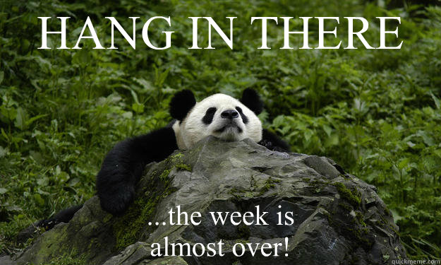 HANG IN THERE ...the week is 
almost over!  