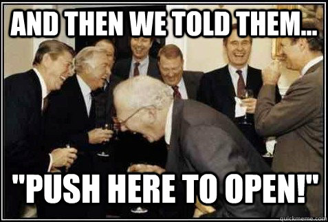 and then we told them... 