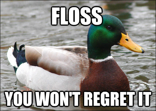 Floss You won't regret it  Actual Advice Mallard