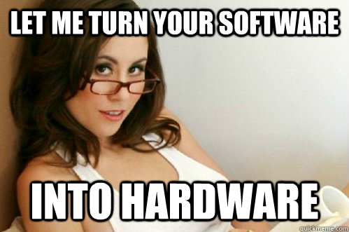 Let me turn your software into hardware - Let me turn your software into hardware  Nerdy Slut