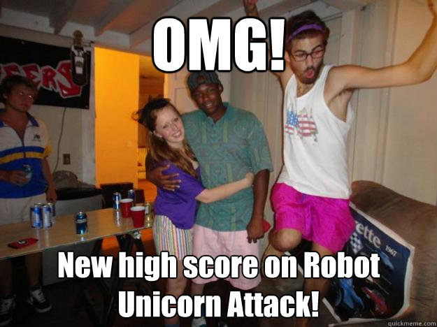 OMG! New high score on Robot Unicorn Attack! - OMG! New high score on Robot Unicorn Attack!  Robot Unicorn Attack
