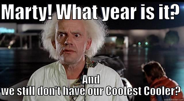 MARTY! WHAT YEAR IS IT?  AND WE STILL DON'T HAVE OUR COOLEST COOLER? Misc