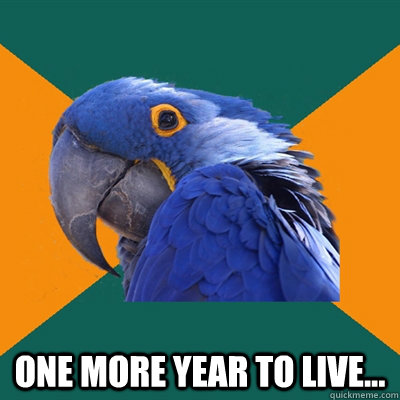  One More Year To Live...  Paranoid Parrot