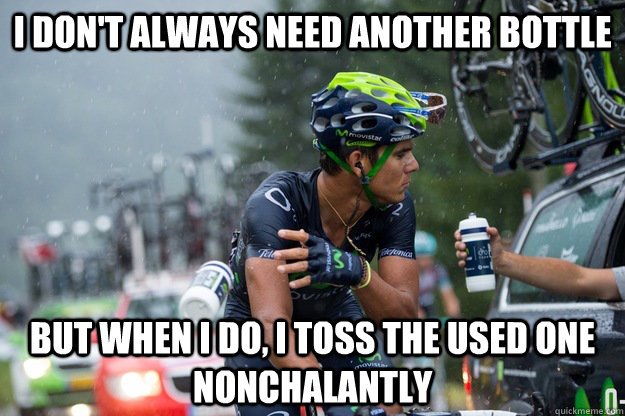 I don't always need another bottle But when I do, I toss the used one nonchalantly  Throwing bottles