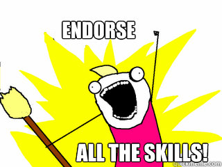 Endorse ALL the SKILLS!  All The Things