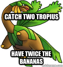 catch two tropius have twice the bananas - catch two tropius have twice the bananas  Tropius