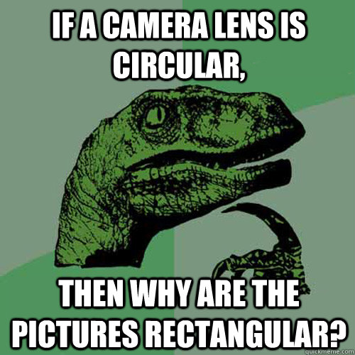 If a camera lens is circular, then why are the pictures rectangular? - If a camera lens is circular, then why are the pictures rectangular?  Philosoraptor