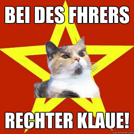 Bei des Führers Rechter Klaue!  Lenin Cat