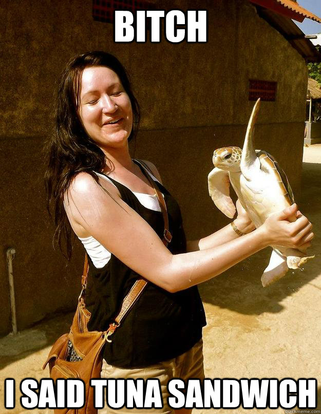 Bitch I said Tuna Sandwich  Domestic Violence Turtle