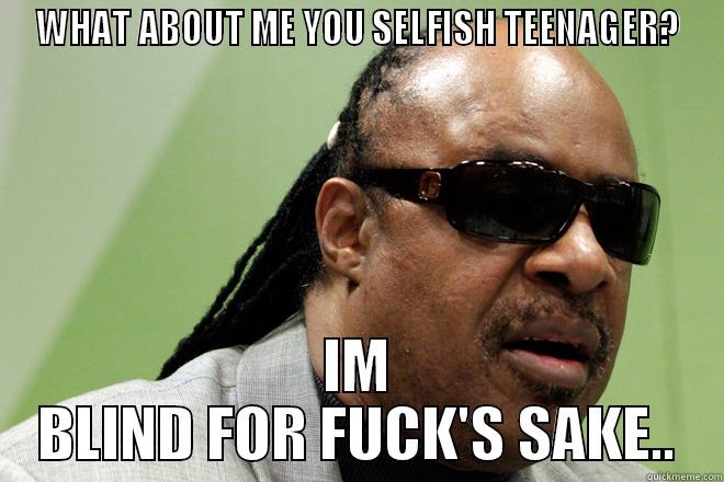 WHAT ABOUT ME YOU SELFISH TEENAGER? IM BLIND FOR FUCK'S SAKE.. Misc