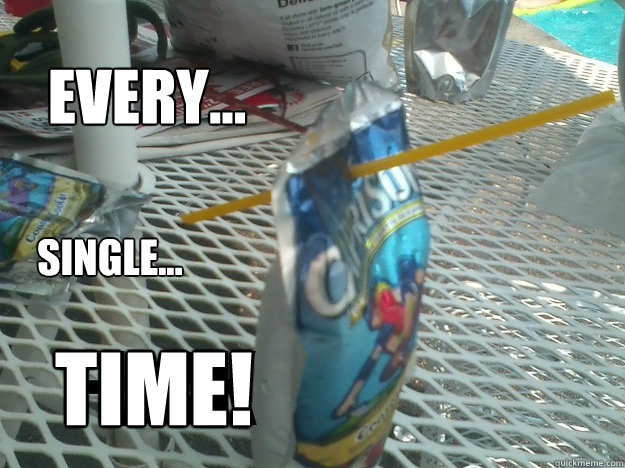 Every... Single... Time!  