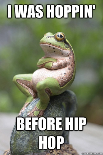 I was hoppin' Before Hip Hop  Unimpressed Frog