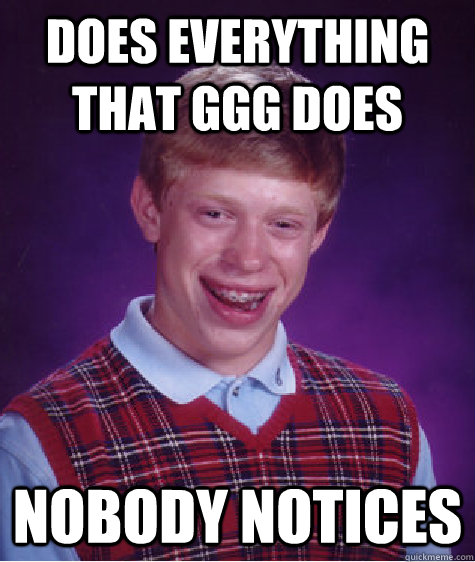 Does everything that GGG does Nobody notices  Bad Luck Brian