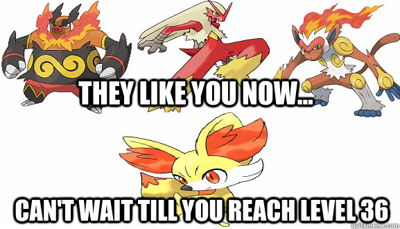 They like you now... can't wait till you reach level 36 - They like you now... can't wait till you reach level 36  Give him a black belt now...