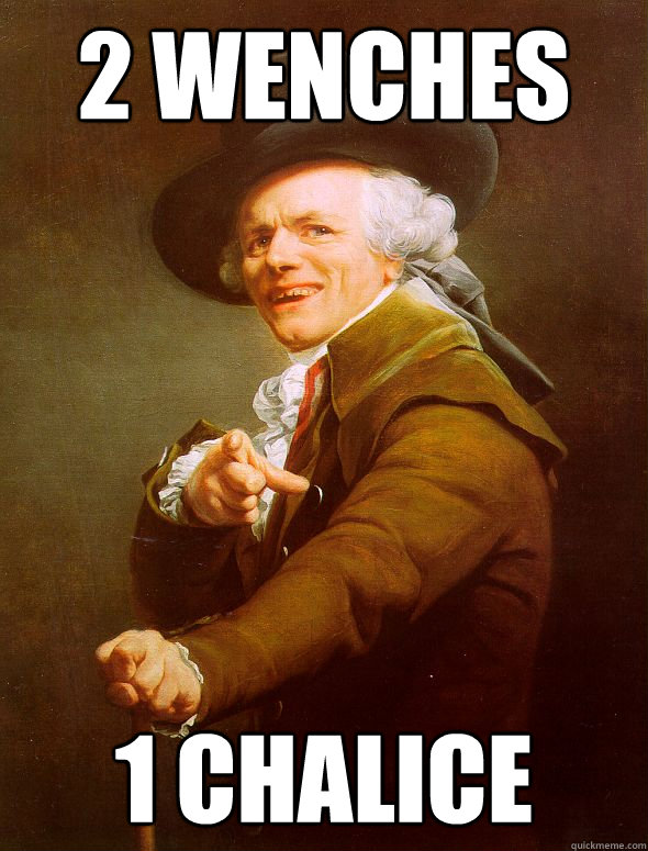 2 wenches 1 chalice  Joseph Ducreux
