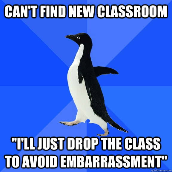 Can't find new classroom 