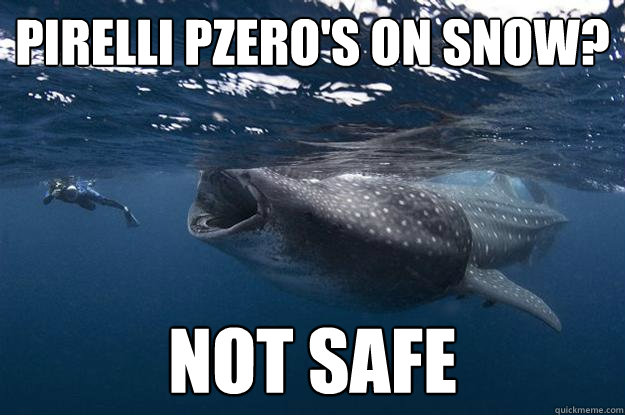 Pirelli Pzero's on snow? not safe  