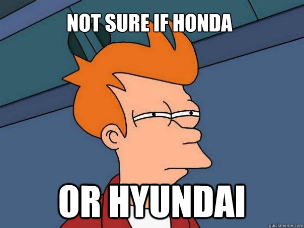Not sure if Honda Or hyundai  Futurama Fry