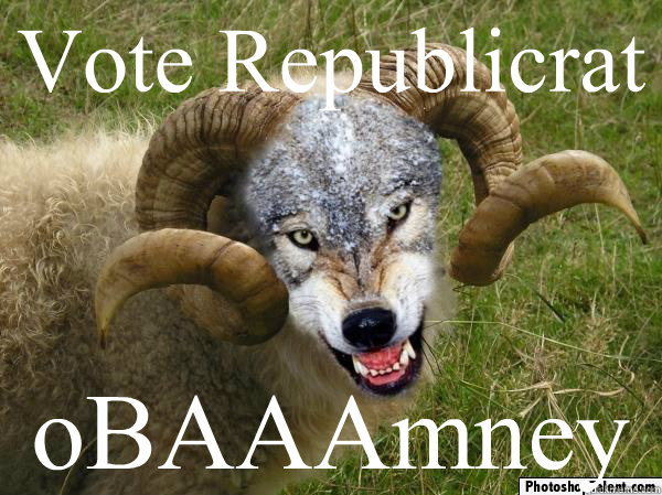 Vote Republicrat oBAAAmney  Sheeple the Sheep