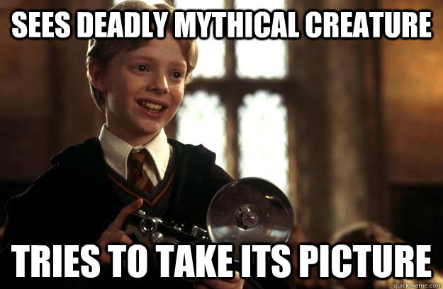 sees deadly mythical creature tries to take its picture  