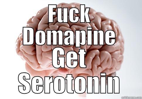 FUCK DOMAPINE GET SEROTONIN Scumbag Brain