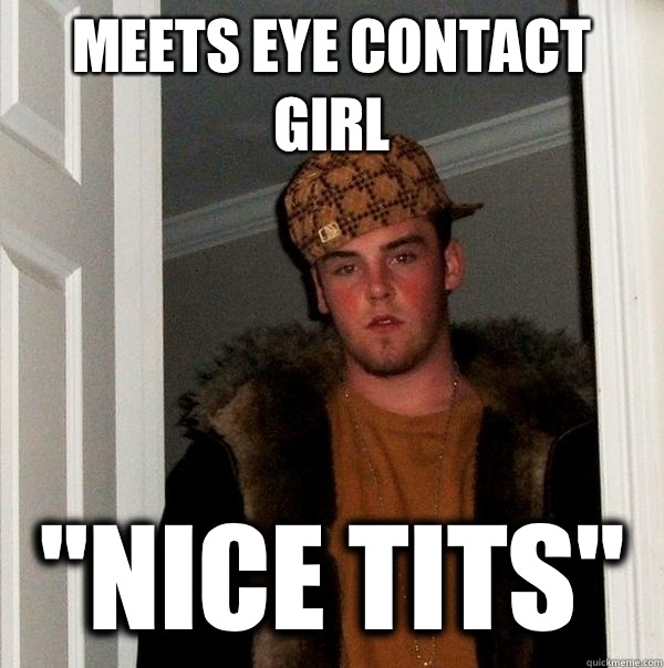 Meets eye contact girl 