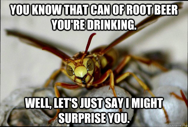 You know that can of root beer you're drinking. Well, let's just say I might surprise you.  - You know that can of root beer you're drinking. Well, let's just say I might surprise you.   breakingbadwasp