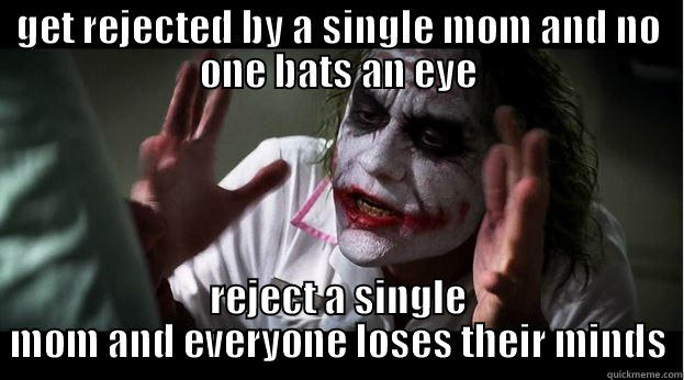 GET REJECTED BY A SINGLE MOM AND NO ONE BATS AN EYE REJECT A SINGLE MOM AND EVERYONE LOSES THEIR MINDS Joker Mind Loss
