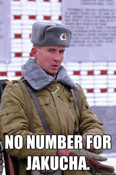  No number for Jakucha.  Jakucha