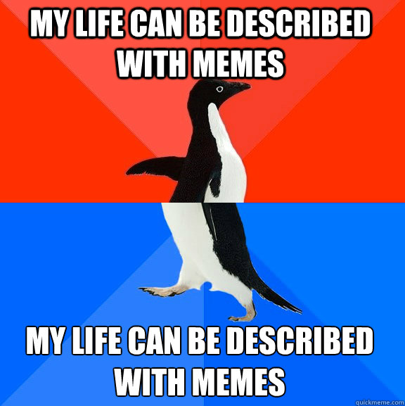 My life can be described with memes My life can be described with memes  Socially Awesome Awkward Penguin