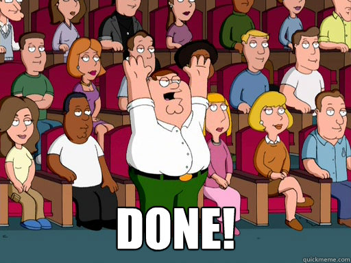  Done! -  Done!  Done Peter