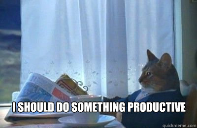  I should do something productive  I should buy a bike