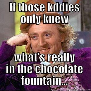 IF THOSE KDDIES ONLY KNEW WHAT'S REALLY IN THE CHOCOLATE FOUNTAIN... Condescending Wonka