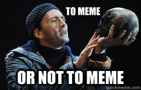 To meme or not to meme - To meme or not to meme  That is the question