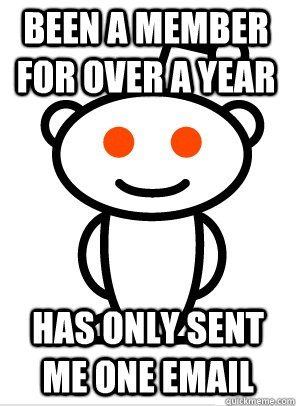Been A Member for over a year has only sent me one email  