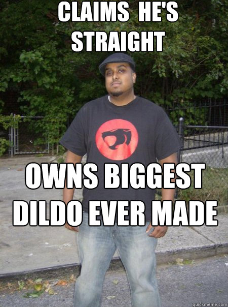 claims  he's
straight owns biggest 
dildo ever made - claims  he's
straight owns biggest 
dildo ever made  ThunderFagg