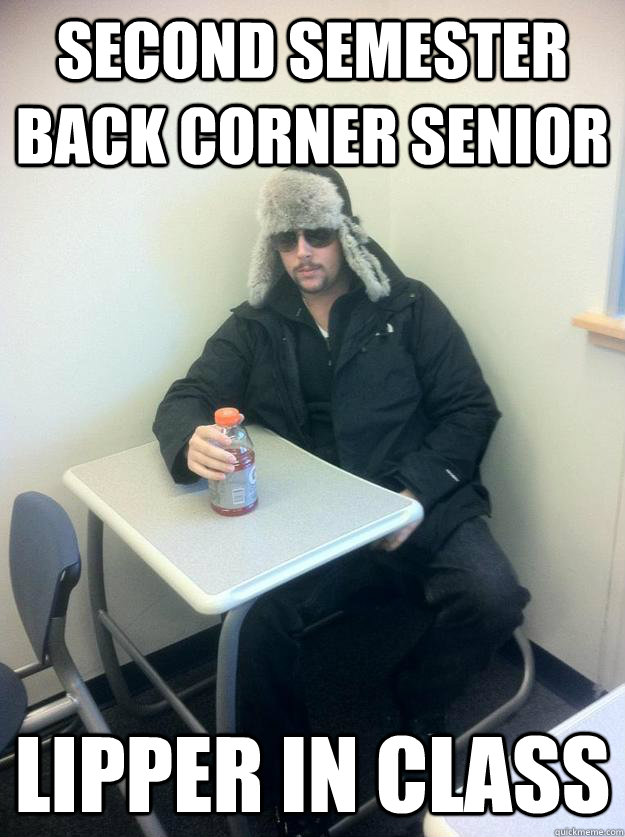 Second Semester Back Corner Senior Lipper in class  