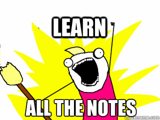 all the notes learn  All The Thigns