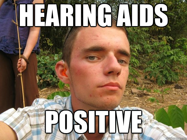 Hearing aids Positive  - Hearing aids Positive   Creepy 1st World Boy in Third World Country