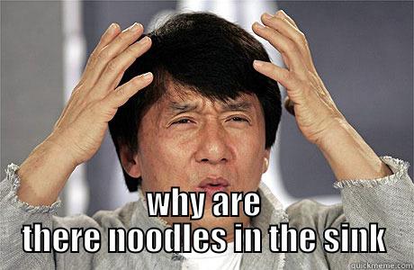 no noodles -  WHY ARE THERE NOODLES IN THE SINK EPIC JACKIE CHAN