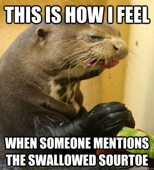 This is How I Feel When Someone Mentions the Swallowed Sourtoe  Disgusted Otter