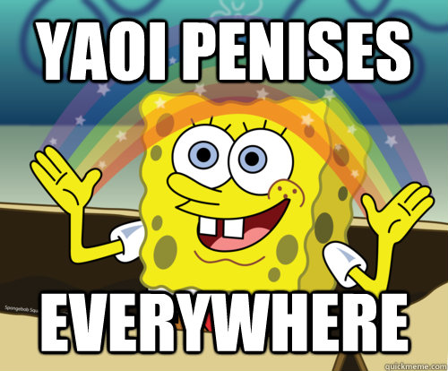Yaoi Penises everywhere  Spongebob rainbow