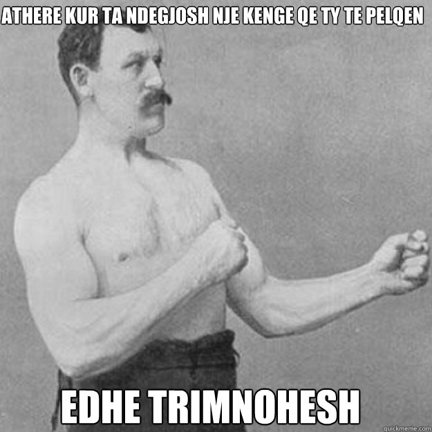 atëhere kur ta ndegjosh nje kenge qe ty te pelqen edhe trimnohesh  overly manly man