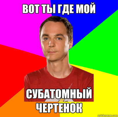 вот ты где мой субатомный чертенок  Sheldon on Picking Up Girls